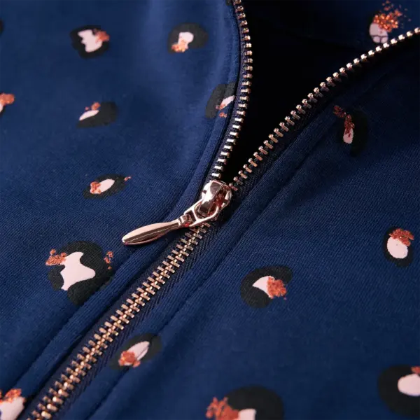 Laste kapuutsiga dressipluus täpiline, tumesinine, suurus 92 – 4