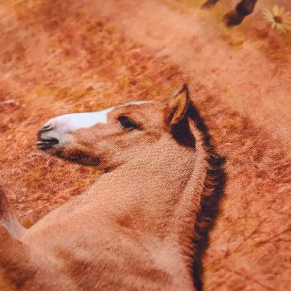 Pikkade varrukatega laste kleit hobuseprindiga, tumesinine, suurus 104 – 4