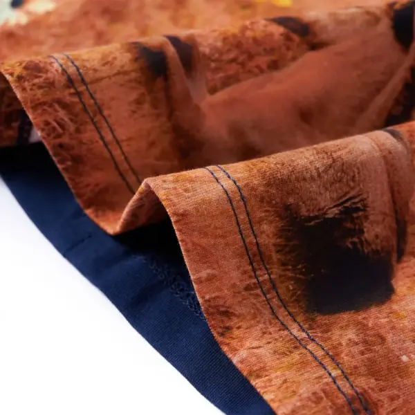 Pikkade varrukatega laste kleit hobuseprindiga, tumesinine, suurus 104 – 6