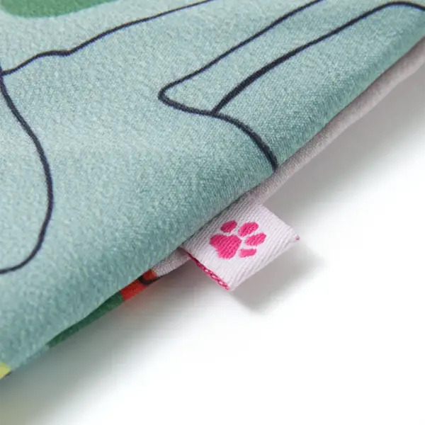 Laste lühike kleit loomatrükiga, roheline, pingutusnööriga vöökoht, suurus 116 – 5