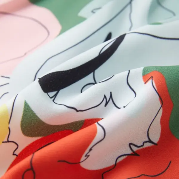 Laste kleit loomatrükiga, roheline, pingutusnööriga vöökohal, suurus 140 – 7