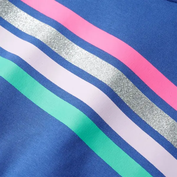 Laste kleit pingutusnööriga, triibuline, koobaltsinine, suurus 116 (5–6 a) – 4