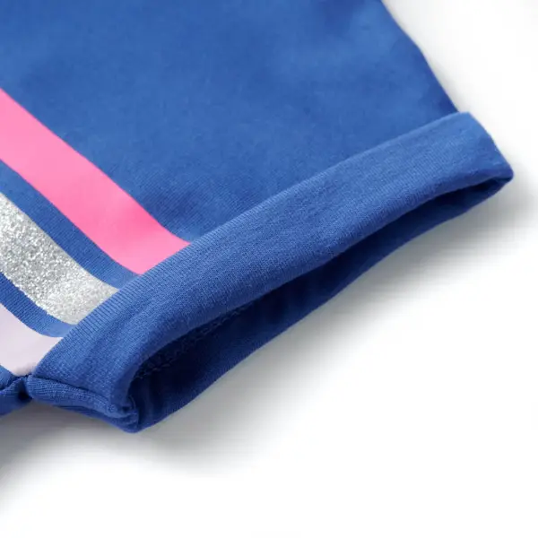 Laste triibuline kleit pingutusnööriga, koobaltsinine, 128 – 5