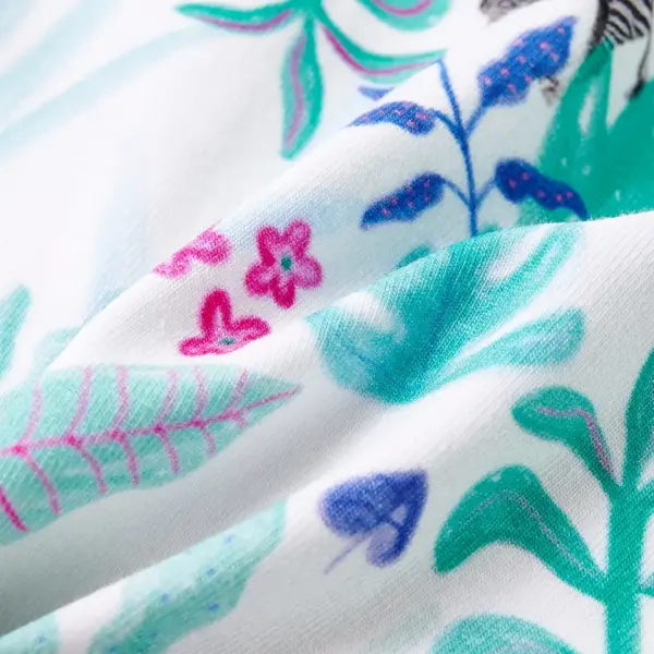 Laste lühikesed püksid pingutusnööriga, ekrüü ja tume mündiroheline, sebratrükiga, suurus 128 – 7