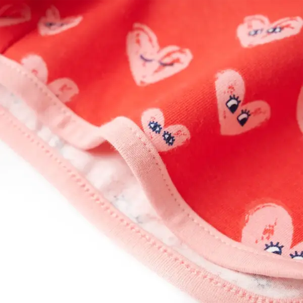 Laste lühikesed püksid südameprindiga, punane, pingutusnööriga vöö, suurus 116 (5–6 a) – 6