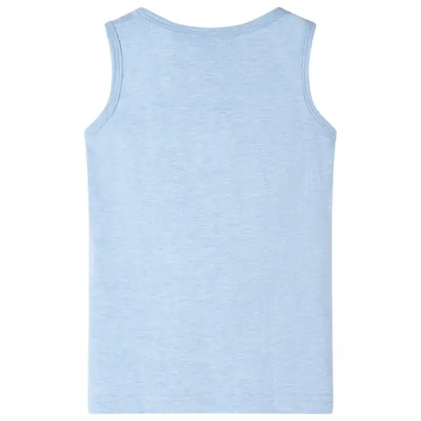 Laste maika ahvitrükiga, helesinine melange, 80% puuvill 20% polüester, suurus 128 (7–8 a) – 2