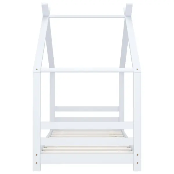 Laste majavoodi raam liistpõhjaga, valge männipuit, 80 x 160 cm – 3