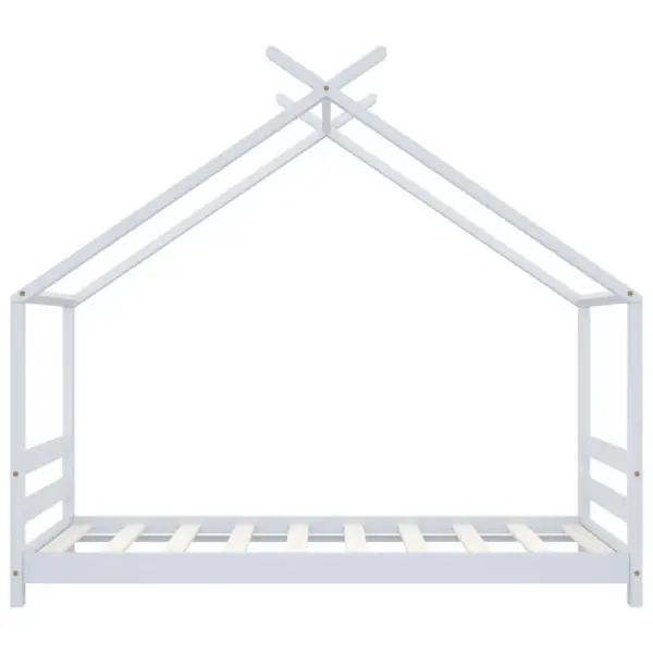 Laste majavoodi raam liistpõhjaga, valge männipuit, 80 x 160 cm – 4