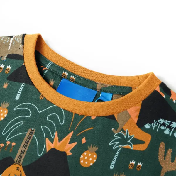 Laste pidžaama dinosaurusetrükiga, tumeroheline, 100% puuvill, suurus 92 – 6
