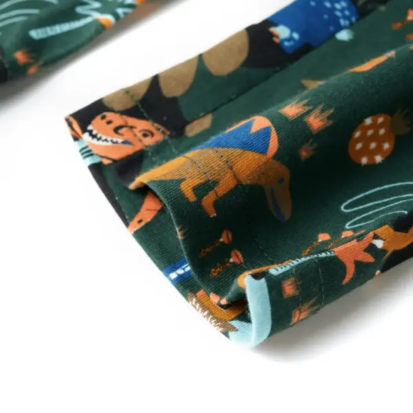 Laste pidžaama dinosaurusetrükiga, tumeroheline, 100% puuvill, suurus 92 – 8