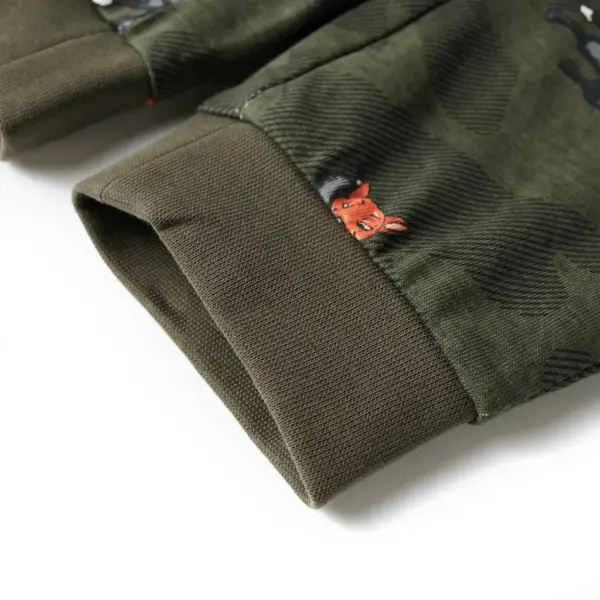 Laste pidžaama pikkade varrukatega, ninja rebase mustriga, khaki, suurus 140 – 12