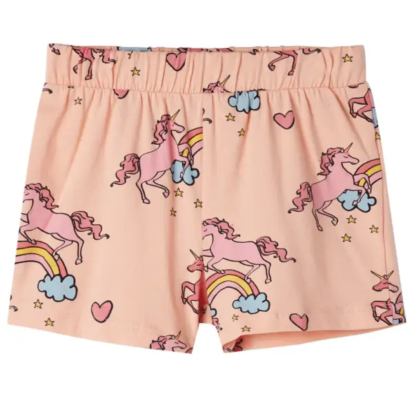 Laste pidžaama ükssarviku mustriga, heleoranž, lühikeste varrukatega, suurus 140 – 9