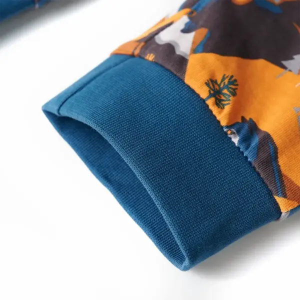 Laste pidžaamakomplekt pikkade varrukatega, konjakipruun, 100% puuvill, suurus 116 – 12