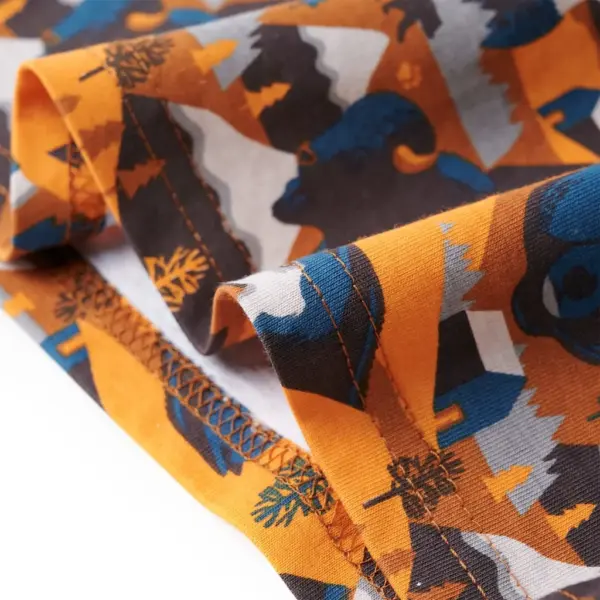 Laste pidžaamakomplekt pikkade varrukatega, konjakipruun, 100% puuvill, suurus 116 – 9