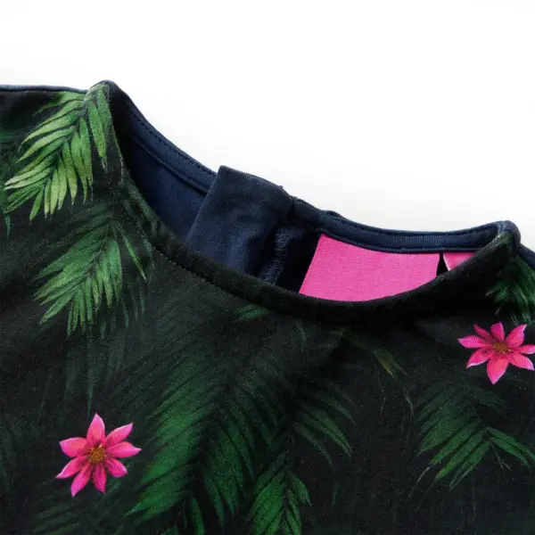 Pikkade varrukatega laste kleit hirve pildiga, tumesinine, suurus 116 – 3