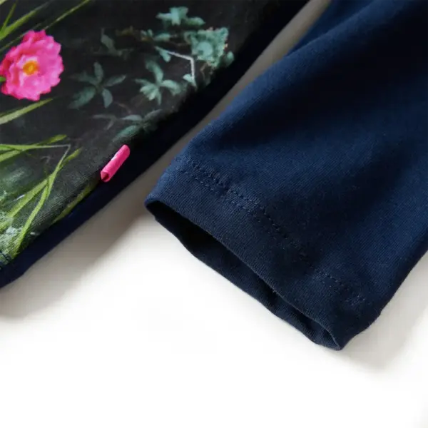 Pikkade varrukatega laste kleit hirve pildiga, tumesinine, suurus 116 – 5