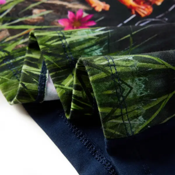 Pikkade varrukatega laste kleit hirve pildiga, tumesinine, suurus 116 – 6