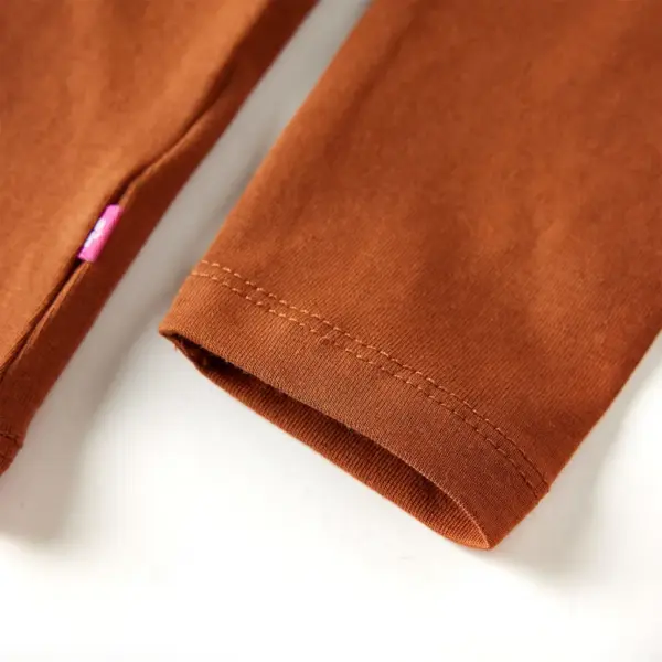 Pikkade varrukatega lastesärk hirvekujundusega, konjakipruun, suurus 92 – 6