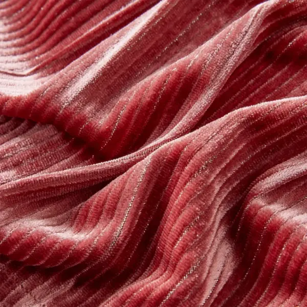 Laste plisseeritud sametseelik veniva vööga, roosa, suurus 104 – 7