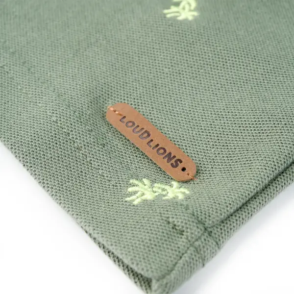 Laste polosärk palmipuumustriga, khaki, 128 (7–8 a) – 4