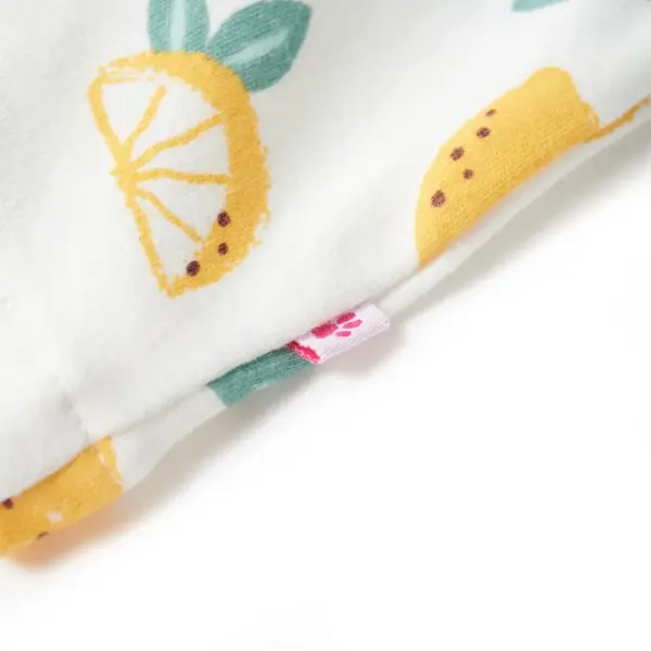 Laste puuvillased lühikesed püksid sidrunimustriga, ekrü, suurus 128 – 5