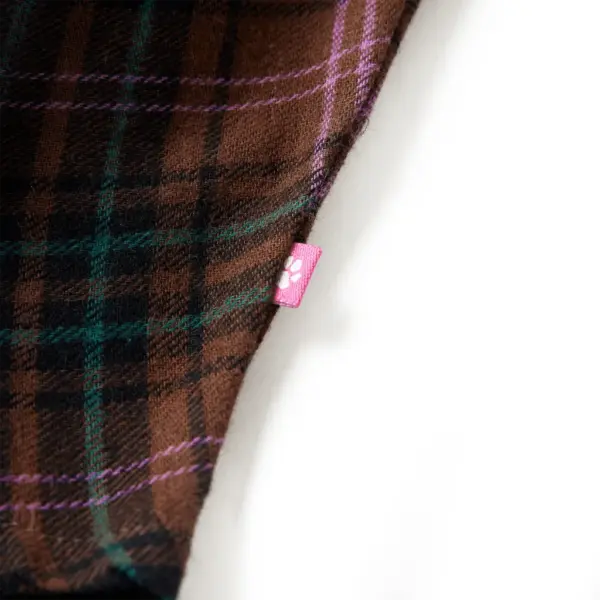 Laste A-lõikeline ruuduline seelik, konjakipruun, 100% puuvill, suurus 116 – 4