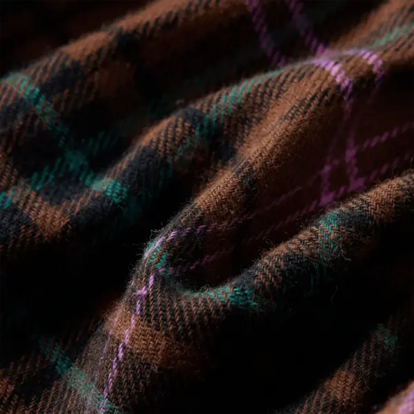 Laste A-lõikeline ruuduline seelik, konjakipruun, 100% puuvill, suurus 116 – 7