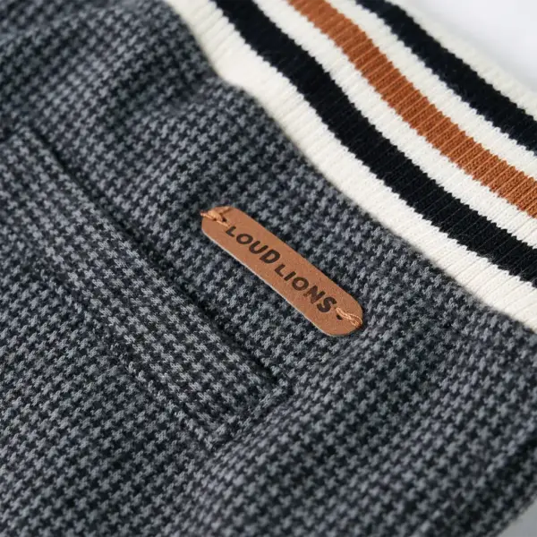 Laste ruudulised püksid elastse vööga, antratsiithall, suurus 128 – 6