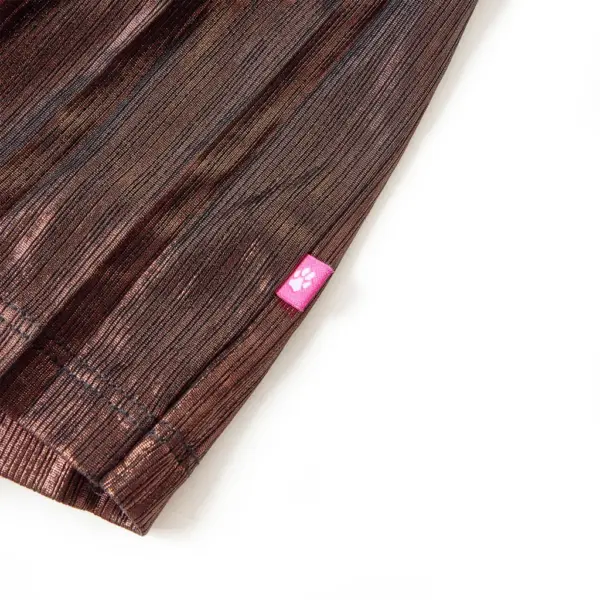 Laste sädelev plisseeritud seelik, konjakipruun, suurus 128 (7–8 a) – 4