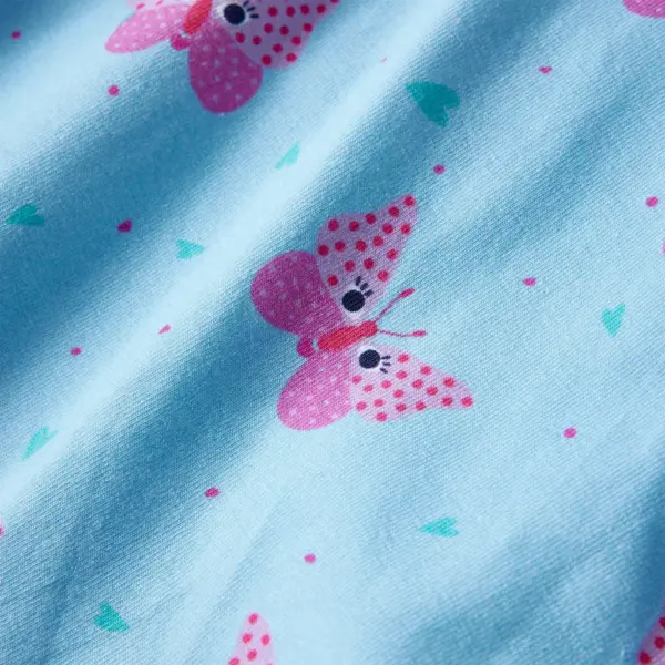 Laste A-lõikeline seelik liblikamustriga, sinine, suurus 140 – 5