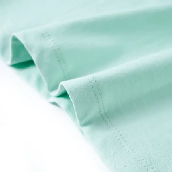 Laste T-särk bussitrükiga, hele mündiroheline, 100% puuvill, suurus 116 (5–6 a) – 6