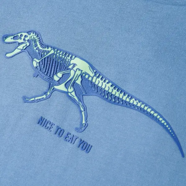Laste T-särk dinosaurusetrükiga, sinine, 100% puuvill, suurus 116 (5–6 a) - 4
