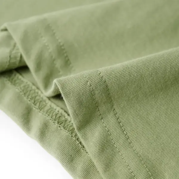 Laste T-särk jalgpallivärava kujundusega, hele khaki, 100% puuvill, suurus 116 (5–6 a) – 6