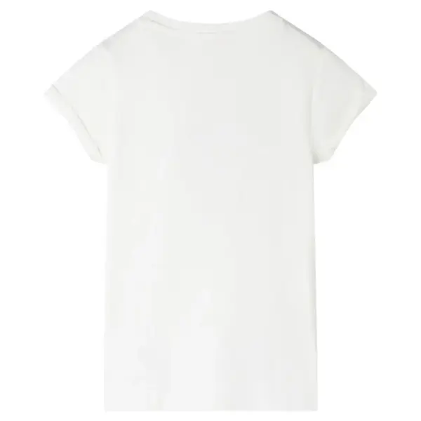 Laste T-särk jookide trükiga, helebeež, lühikeste varrukatega, 95% puuvill, suurus 128 – 2