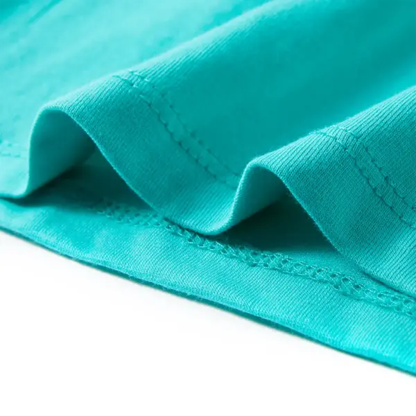 Laste T-särk lühikeste varrukatega, mündiroheline, leopardi prindiga, suurus 116 (5–6 a) – 6