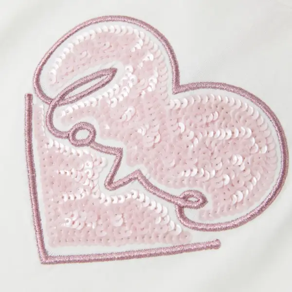 Laste T-särk litritega südamega, ekrüü, suurus 116 – 4