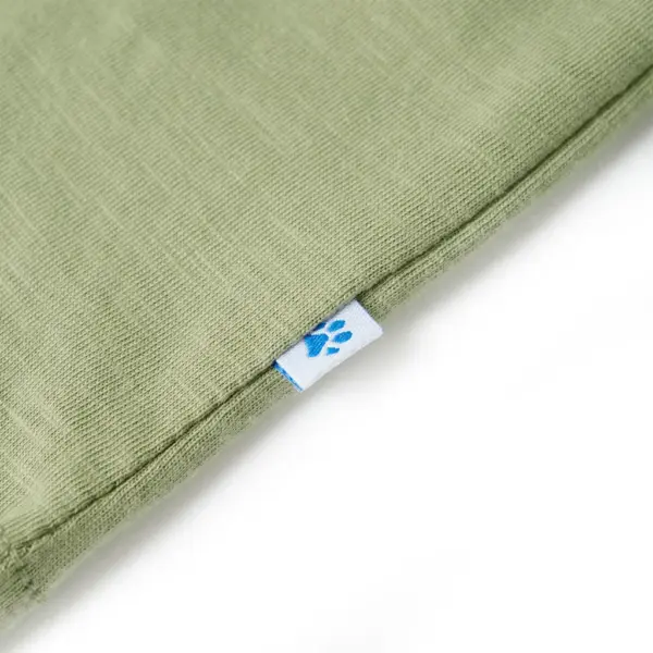 Laste T-särk lõvimustriga, hele khaki, 100% puuvill, suurus 128 - 5