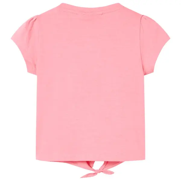 Laste T-särk papagoitrükiga, fluo roosa, suurus 128 - 2