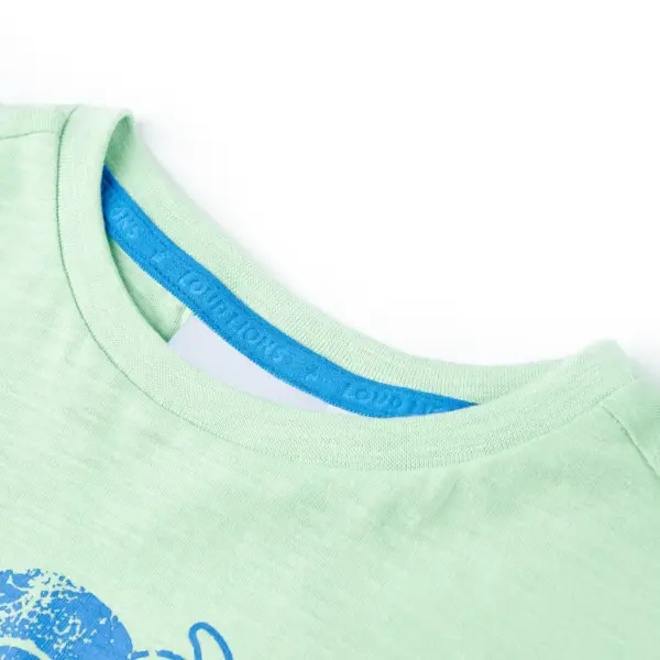 Laste T-särk Surfers trükiga, heleroheline, 100% puuvill, suurus 128 – 3