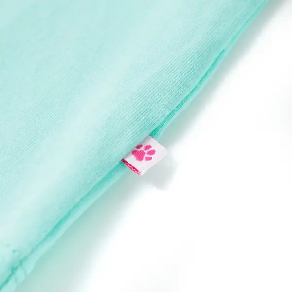 Laste T-särk vikerkaaretrükiga, hele mündiroheline, suurus 116 (5–6 a) – 5