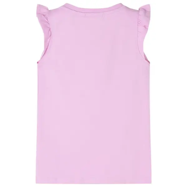 Lilla sädelusega laste T-särk volangidega varrukatega, suurus 116 – 2