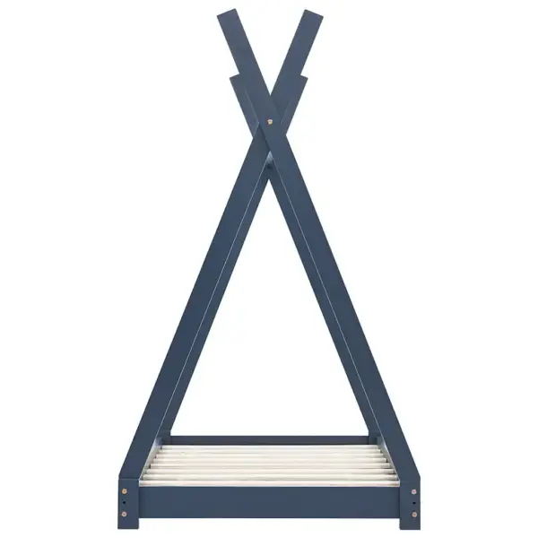 Hall tipi-stiilis laste voodiraam männipuidust, 90 x 200 cm – 4