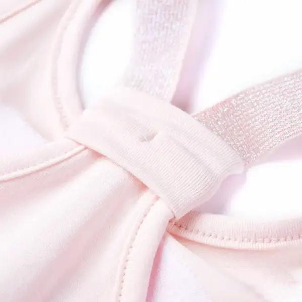 Laste top papagoi tikandiga, elastsete õlapaeltega, heleroosa, suurus 128 – 6