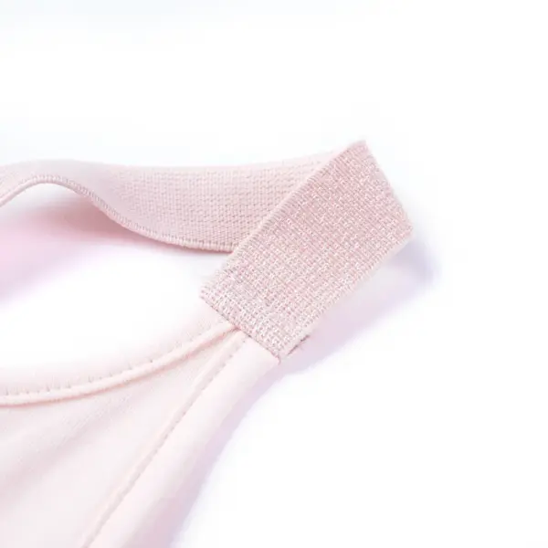 Laste top elastsete õlapaeltega, heleroosa papagoi tikandiga, suurus 104 (3–4 a) – 3