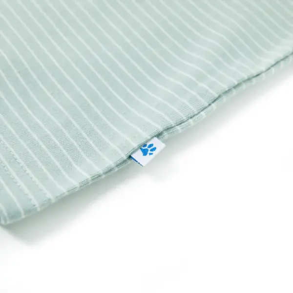 Laste triibuline T-särk lõvimustriga, hele mündiroheline, suurus 140 (9–10 a) – 5