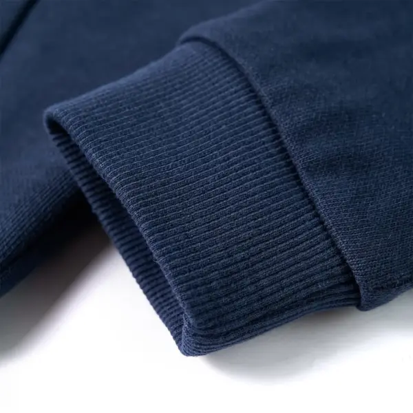 Laste kapuutsiga dressipluus mootorsaani trükiga, tumesinine ja oranž, suurus 116 – 5