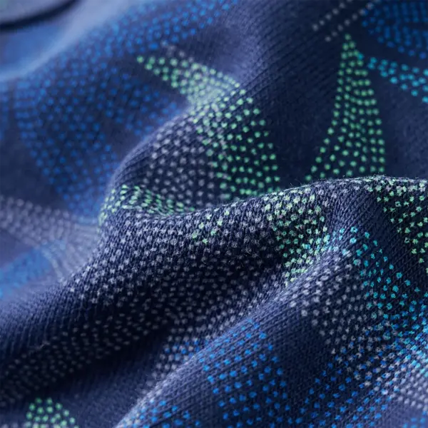 Laste lühikesed püksid pingutusnööriga, taimemustriga, tumesinine, suurus 128 (7–8 a) – 7