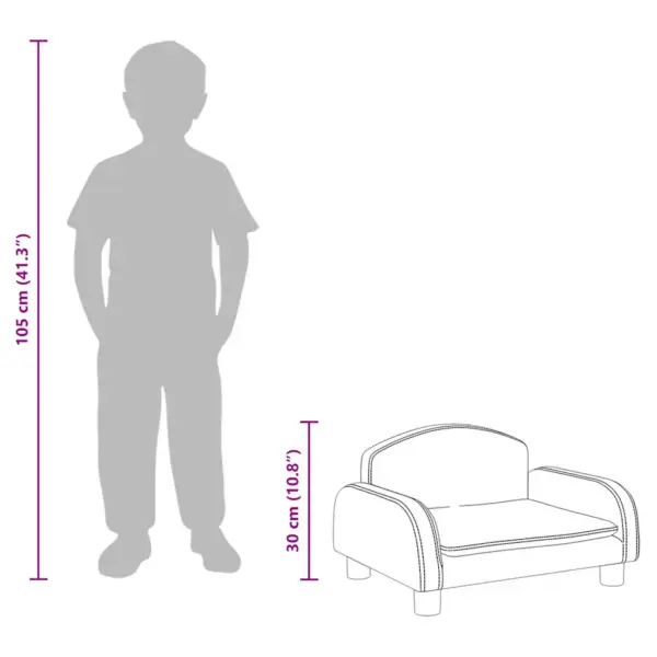 Lastediivan lastele, kreemjasvalge kangas, 50 x 40 x 30 cm – 9