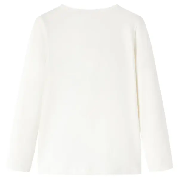 Pikkade varrukatega lastesärk litritega kassiga, ekrüü, suurus 104 (3–4 a) – 2