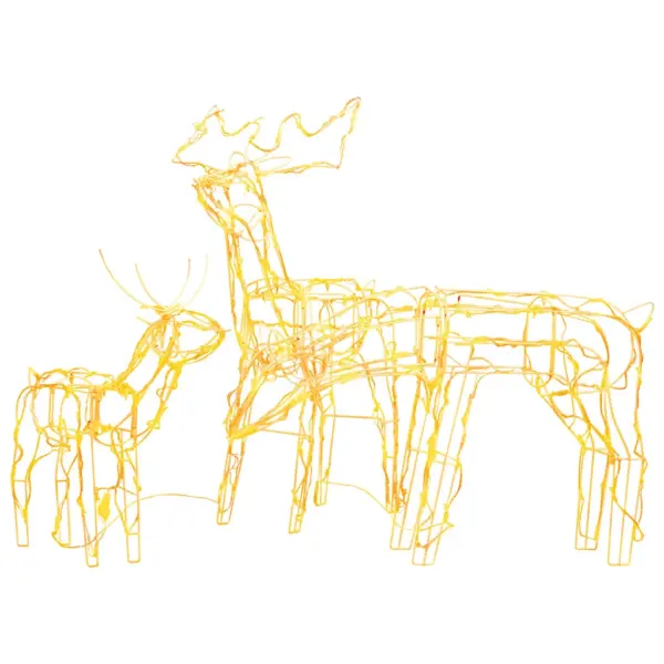 LED jõulukaunistus põhjapõtradega, 3-osaline komplekt, 229 sooja valge LEDiga – 2